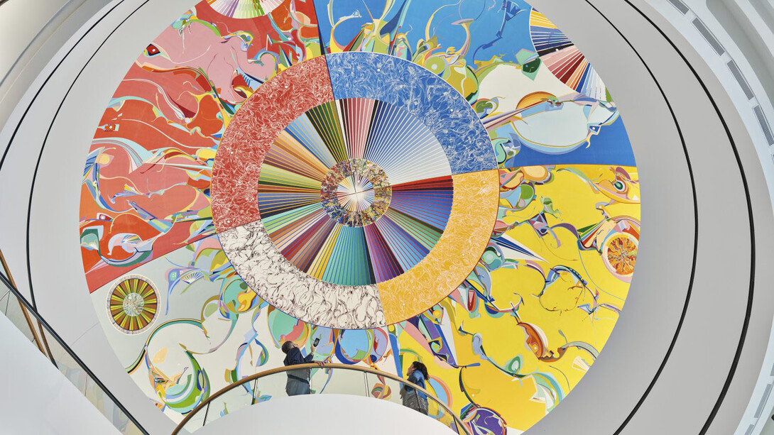 Alex Janvier, Morning star. Gambeh then, exhibition view. Courtesy of Canadian Museum of History