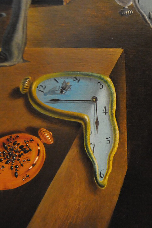 Salvador Dalí, La persistencia de la memoria (1931, detalle)
