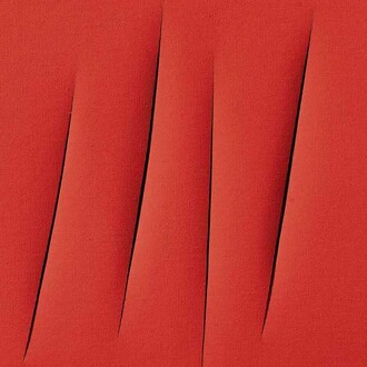 Lucio Fontana, Concetto spaziale, attese, 1966, Waterbased paint on canvas, 60 x 55 cm / 23.6 x 21.7 in, Courtesy Tornabuoni Art, London