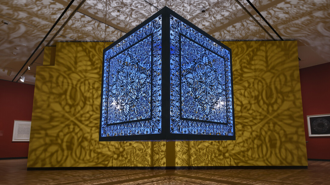 Anila Quayyum Agha, Geometry of light, exhibition view. Courtesy of the Seattle Art Museum 