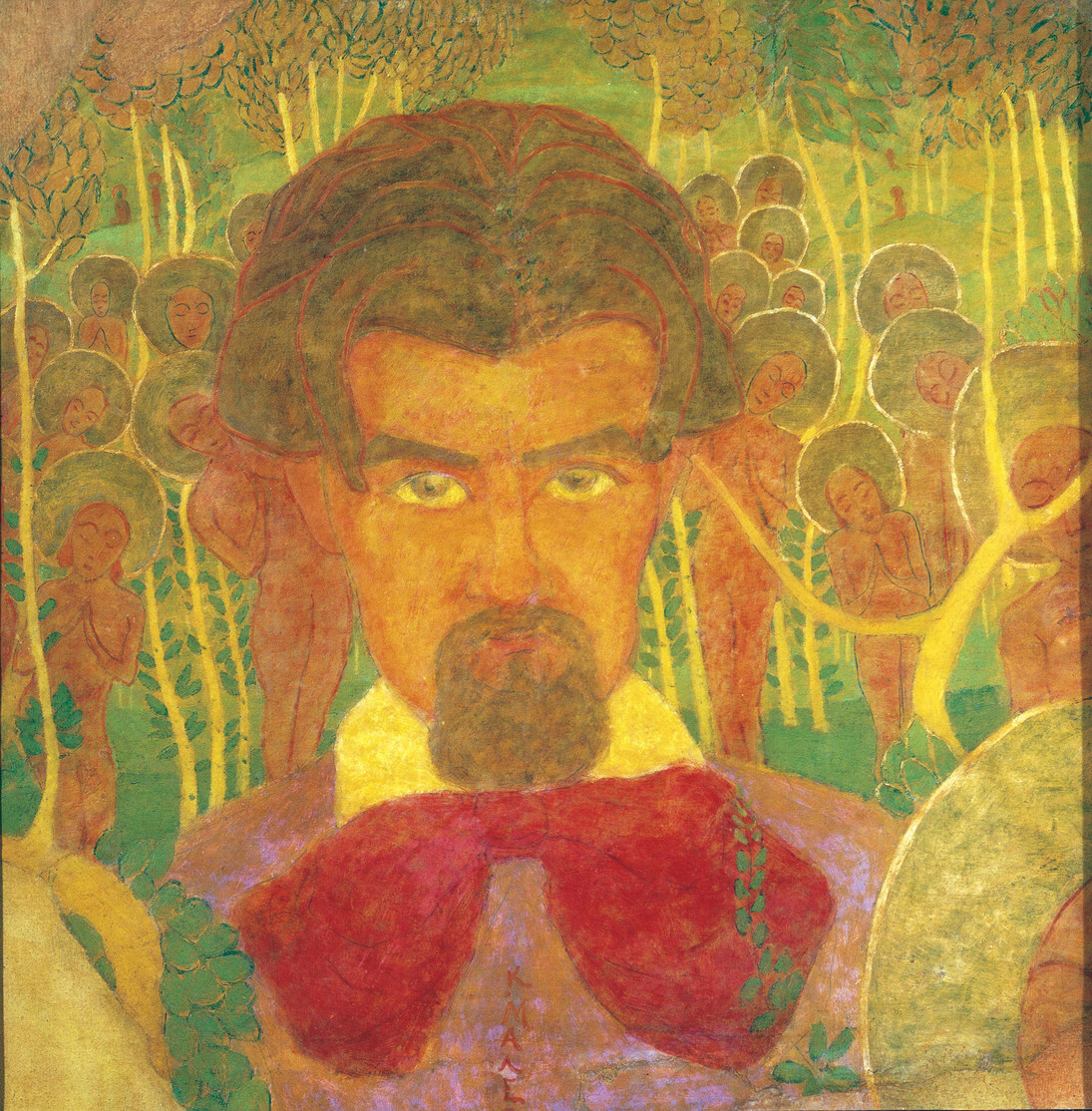 Kazimir Malevič, Studio per affresco. Autoritratto, 1907, Olio su cartone, 69,3 x 70 cm, Museo di Stato Russo, San Pietroburgo