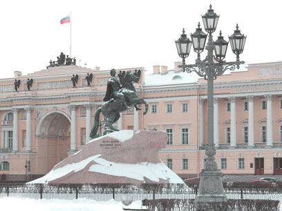 Peter der Große. Reiterstatue von Etienne Maurice Falconet. St. Petersburg, Russland