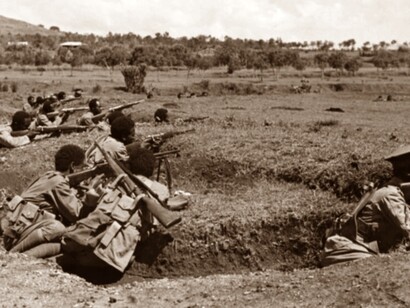 Guerra d'Etiopia, soldati etiopi. 1935. Etiopia
