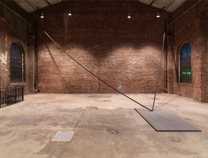 Stephanie Stein &Tobias Hoffknecht, Was, 2014, rope, acrylic, wood, 11 x 8 x 7 m