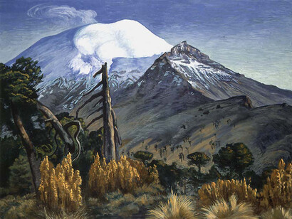 Dr. Atl (Gerardo Murillo), Vista del Popocatépetl, 1934