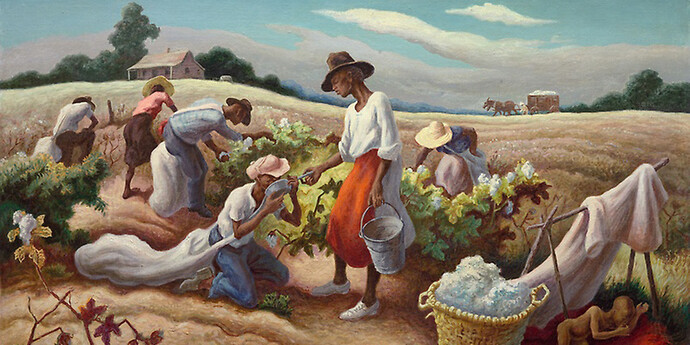 Thomas Hart Benton, American, 1889-1975, Cotton Pickers, 1945