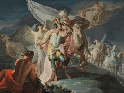 Francisco de Goya; Aníbal vencedor que por primera vez mira Italia desde los Alpes, 1771, Museo del Prado
