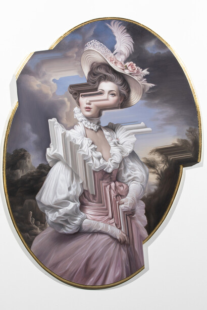 Ben Ashton, Swipe right. Courtesy of Corey Helford Gallery