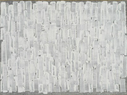 Ha Chong-Hyun.
Conjunction 04-3, 2004
Oil on hemp cloth
76.38 x 102.36 inches
194 x 260 cm