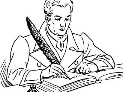 Hombre escribiendo