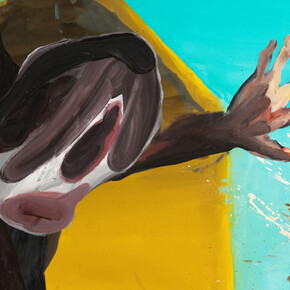 Zümrütoğlu, Could Be (close-up), 2023, oil on canvas, 250x300 cm. Courtesy of the artist and JD Malat Gallery 