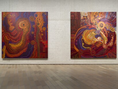 Ngura Puḻka, Epic country, exhibition view. Courtesy of National Gallery of Australia