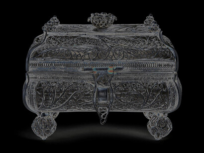 Caja de filigrana de plata rusa, s. XIX
