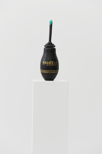 Patton.JPG   Streem Master, 4 x 8 x 4 inches, hydrocal plaster and acrylic paint, 2018
