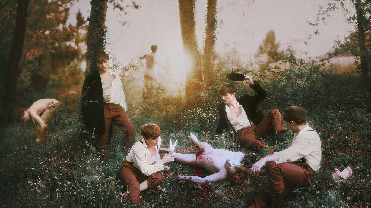 Marwane Pallas, Le Déjeuner sur L’herbre, 2013, C-type photograph, 150 x 150 cm