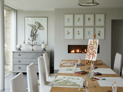 Thyme art class in Southrop, Gloucestershire, England by Helen Cathcart