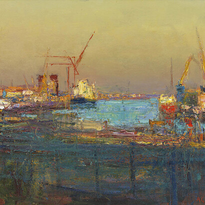 Andrew Gifford, The Tyne at Wallsend, Study 2