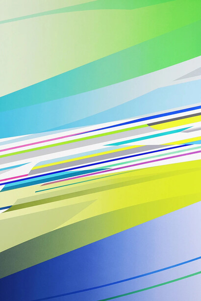 Dion Johnson, Twist green-blue (detail), 2025. Courtesy of Scott Richards Contemporary Art