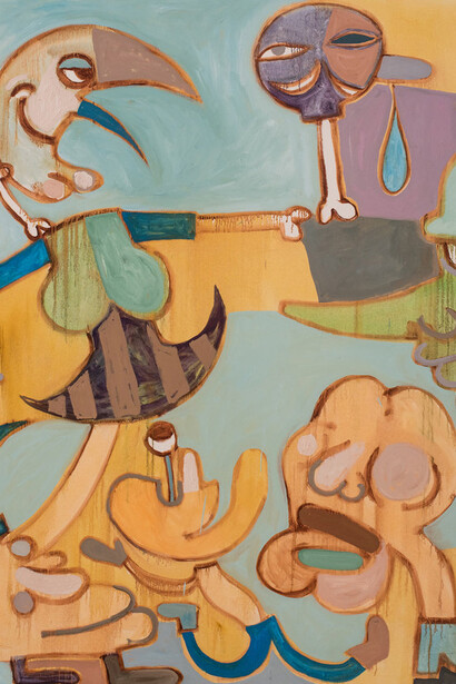 Tumor Puzzle (Upskirt Nasal Drip), 2018
Óleo sobre lienzo
184 x 147 cm