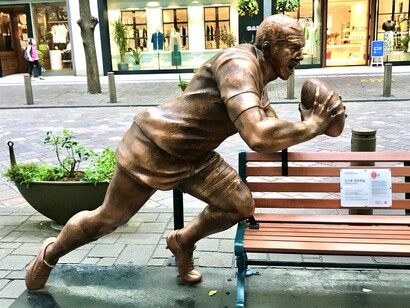 Rugby Bench Art, Michael Leitch by Tokyo-based Mitsubishi Estate Co., 2019 © Alma Reyes