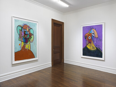 George Condo, Pastels, exhibition view. Courtesy of Sprüth Magers