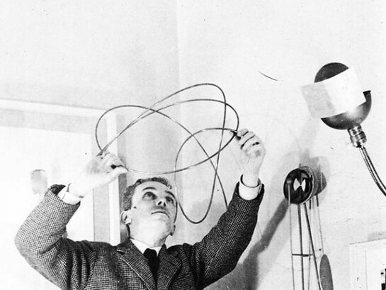 Bruno Munari (1907-1998) in his studio