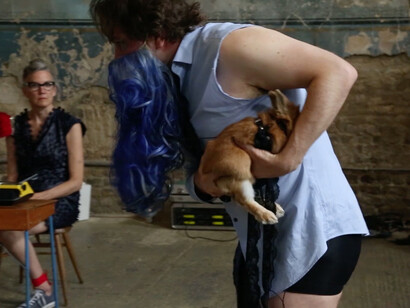 BlueBeardPrelude performance, Asylum Gallery, London, 2018 © Cradeaux Alexander, Courtesy the artist