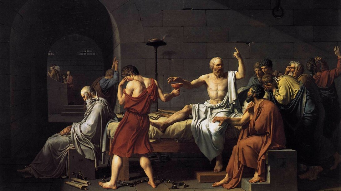 «La muerte de Sócrates» (1787), Jacques-Louis David in 1787