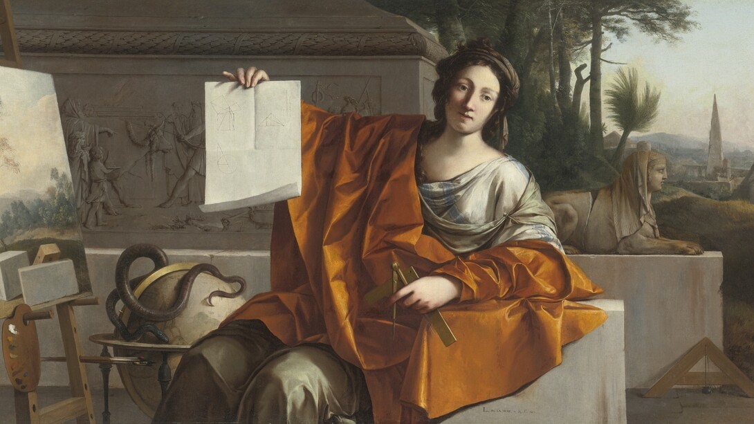 Tales fue uno de los grandes matemáticos y geómetras de su tiempo: «Alegoría de la geometría» por Laurent de La Hyre