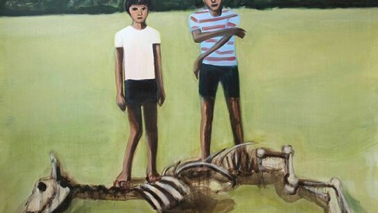 Matthew Krishanu, Skeleton, 2014, oil on canvas, 150 x 200 cm