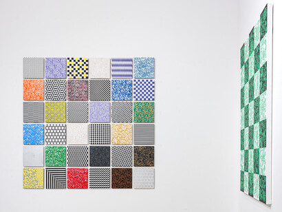 Morteza Darehbaghi, Timeless blossoms, exhibition view. Courtesy of Leila Heller Gallery