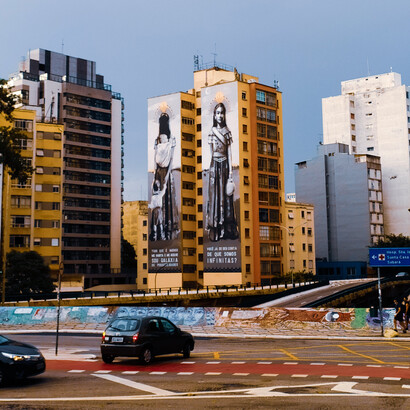 Viaduto do Chá, no centro histórico de São Paulo, Brasil
