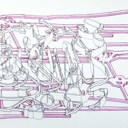 Felice Grodin, Local versus express. 2023. Courtesy of Diana Lowenstein Gallery