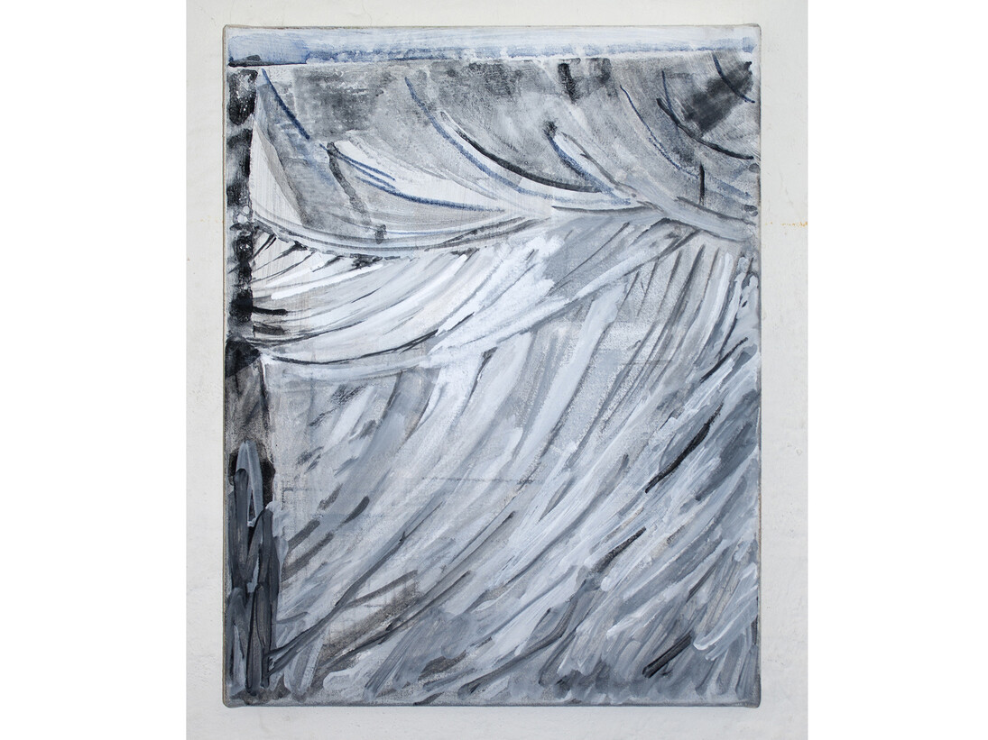 Tobias Buckel, Caché, 2015, acrylics, glue on canvas, 50 x 40 cm © Peter von Kant and the artist