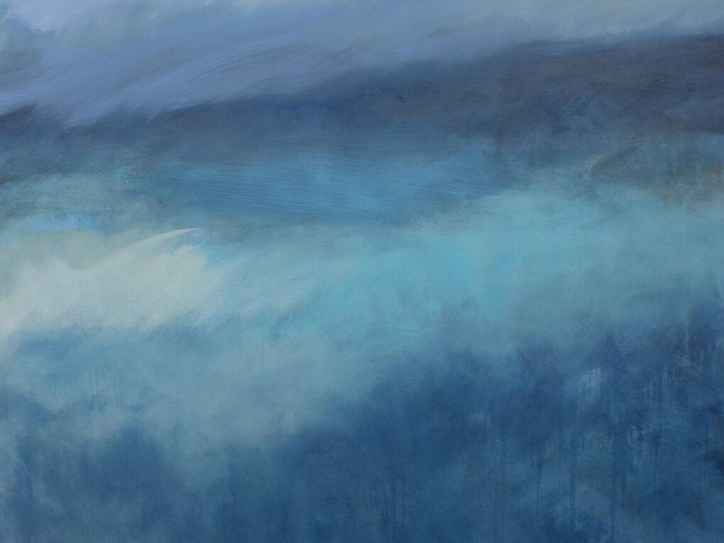 Leah Beggs, Light Passes Over, 2014, Oil on Canvas, 90 x 90 cm