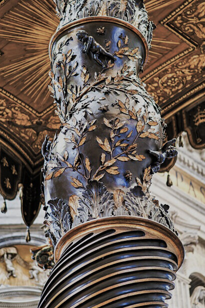 Bernini's magnificent Baldachin in St. Peter's Basilica, Italy