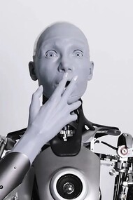 Il robot chiamato Ameca che la società di robotica Engineered Arts di Londra definisce l’umanoide più sofisticato che sia mai stato costruito
