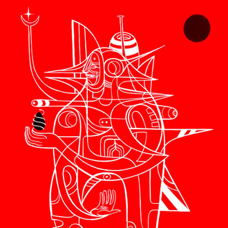 Doze Green AEON1, 100x100 cm, acrylic on canvas