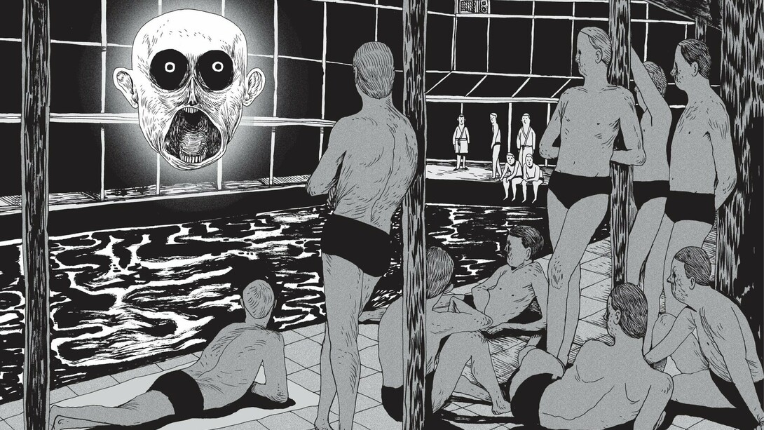 "Spa", graphic novel di Erik Svetoft. Nel momento in cui si presenta il problema idrico, appaiono contestualmente i primi segni di un degrado inestirpabile e profondo, radicato nell'edificio stesso e impossibile da nascondere agli sguardi
