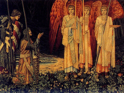 Galahad y Bors, dos caballeros artúricos acompañan a Parsifal en su búsqueda del Santo Grial