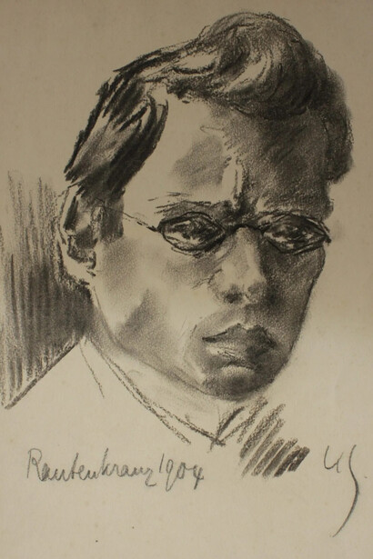 Karl Schmidt-Rottluff, Untitled (Self portrait in Rautenkranz), 1904. Courtesy of Kunstsammlungen Chemnitz