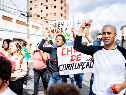 Brazilian citizens protesting against corruption in public spaces highlight the growing movement for transparency, accountability, and social justice within the country, Brazil