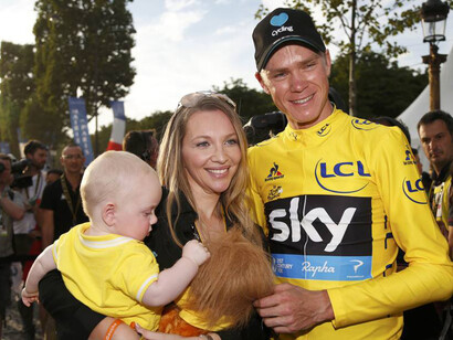 Chris Froome con la famiglia
