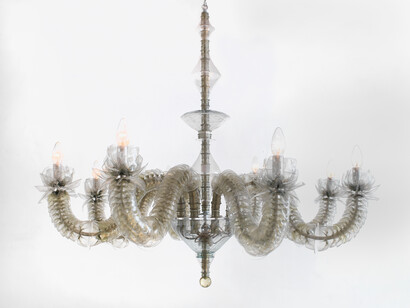 Green Transmutation, 2010, 3425px x 2569px, Thierry Jeannot, Reclaimed materials, green dye, aluminum, light bulbs. Courtesy of Marion Friedmann Gallery, Mexico. Photo: Felix Friedmann