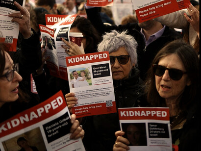 Manifestaciones en Israel para solicitar la negociación de intercambio de rehenes con Hamás