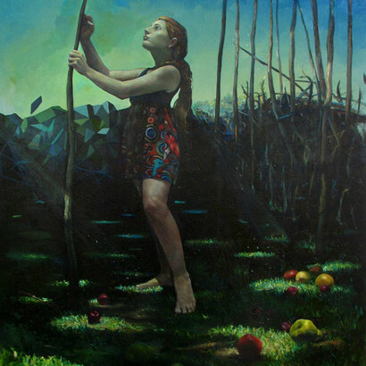 Lula Mari, *Paraíso*, 2011. Óleo sobre tela, 120 cm x 100 cm