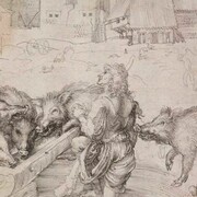 Albrecht Dürer (1471-1528), The Prodigal Son, c. 1495-96, Pen and ink, 215 x 220 mm, British Museum, London, Inv. SL, 5218.173