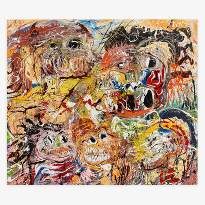 Thomas Dillon, American Lawns, 2023, acrylic on canvas, 78x90 inches. Courtesy of the artist and Shrine Gallery