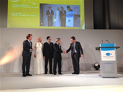 Entrega de premios en la edición del año pasado del Concurso Europeo de Navegación por Satélite