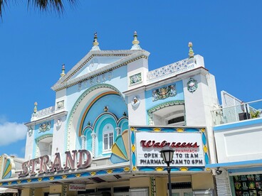 The landmark Strand Building standing proudly in Key West, Florida, reflecting the city's ability to preserve its architectural heritage while embracing change
